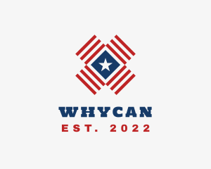 National Flag - American Star Stripes logo design