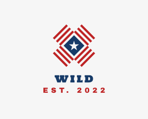 Soldier - American Star Stripes logo design