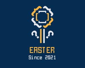 Rose - Code Flower Technology logo design
