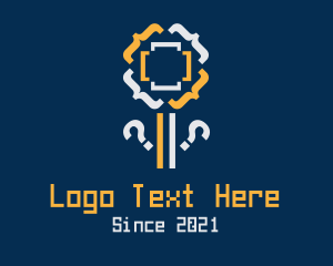 Coding - Code Flower Technology logo design