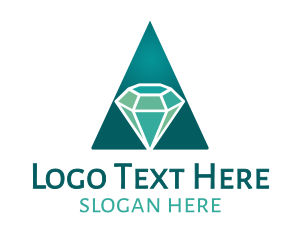 Triangle - Teal Diamond Jewel logo design
