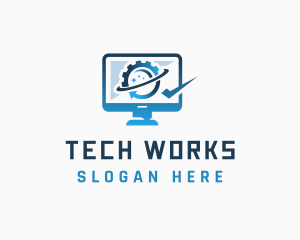 Desktop - Computer Monitor Technology logo design