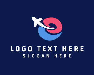Hangar - Airplane Travel Letter E logo design