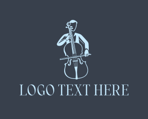Orchestra - Cello Orchestra Music logo design