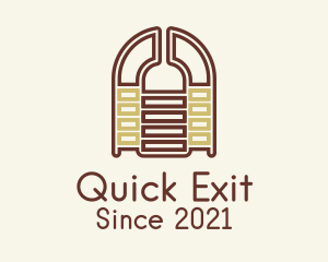 Exit - Liquor Bottle Door logo design
