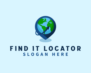 Arrow Globe Location logo design