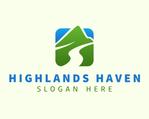 Highlands - Travel Mountain Valley logo design