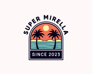 Tour Guide - Summer Island Beach logo design