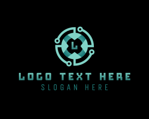 Online - Digital Cyber Technology logo design
