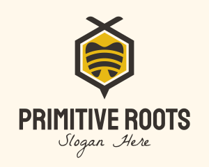 Tooth Hexagon Bee logo design