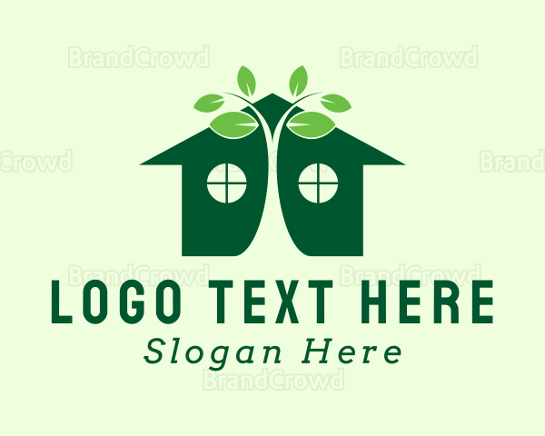 Leaf Plant Greenhouse Logo