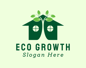 Greenhouse - Leaf Plant Greenhouse logo design