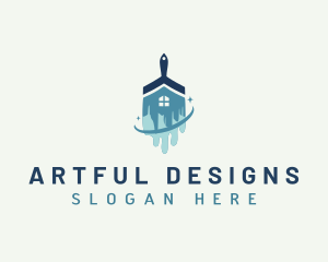 Paint Home Renovation logo design