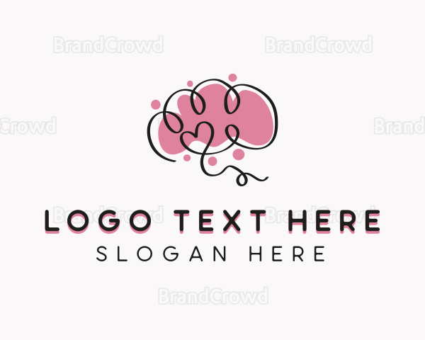 Brain Mental Health Therapist Logo