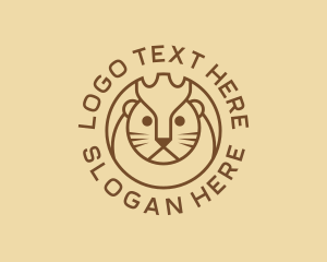 Animal - Lion Cat Kitten logo design