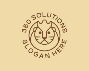 Lion Cat Kitten logo design