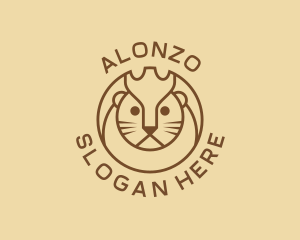 Lion Cat Kitten logo design