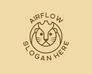 Lion Cat Kitten logo design