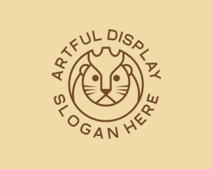 Lion Cat Kitten logo design