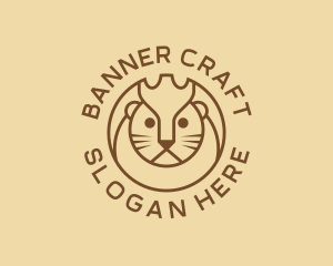 Lion Cat Kitten logo design