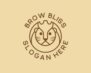 Lion Cat Kitten logo design