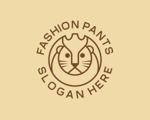 Lion Cat Kitten logo design