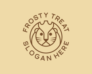 Lion Cat Kitten logo design