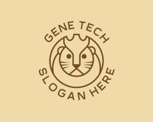 Lion Cat Kitten logo design