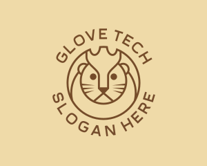 Lion Cat Kitten logo design