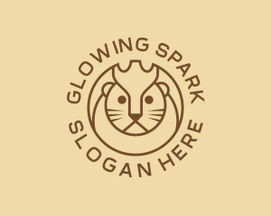 Lion Cat Kitten logo design