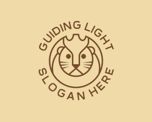 Lion Cat Kitten logo design