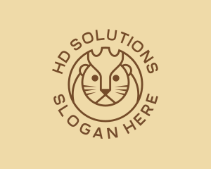 Lion Cat Kitten logo design