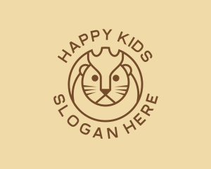 Lion Cat Kitten logo design