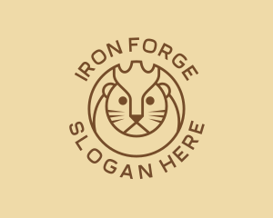 Lion Cat Kitten logo design