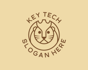 Lion Cat Kitten logo design