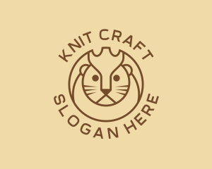 Lion Cat Kitten logo design