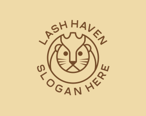 Lion Cat Kitten logo design