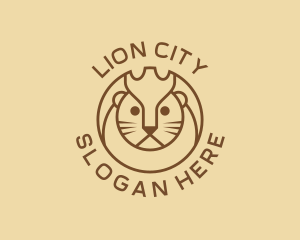 Lion Cat Kitten logo design