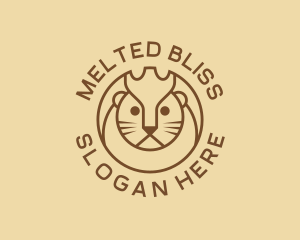 Lion Cat Kitten logo design