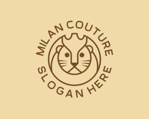 Lion Cat Kitten logo design