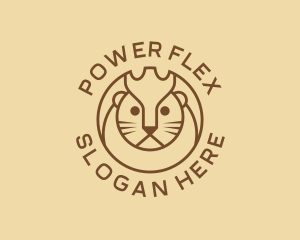 Lion Cat Kitten logo design