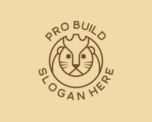 Lion Cat Kitten logo design