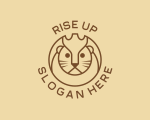 Lion Cat Kitten logo design