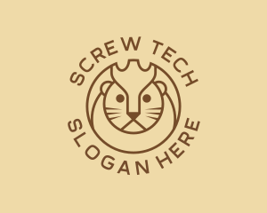 Lion Cat Kitten logo design