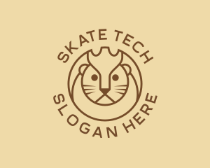 Lion Cat Kitten logo design