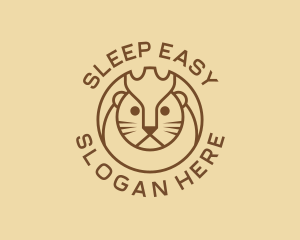 Lion Cat Kitten logo design