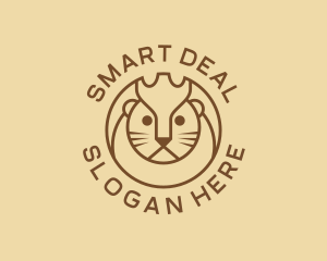 Lion Cat Kitten logo design