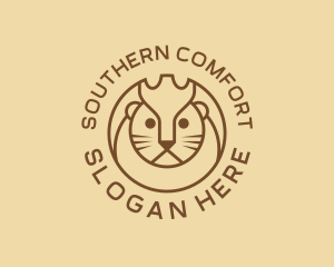 Lion Cat Kitten logo design