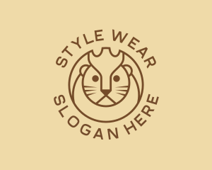 Lion Cat Kitten logo design