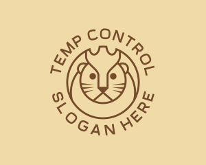 Lion Cat Kitten logo design